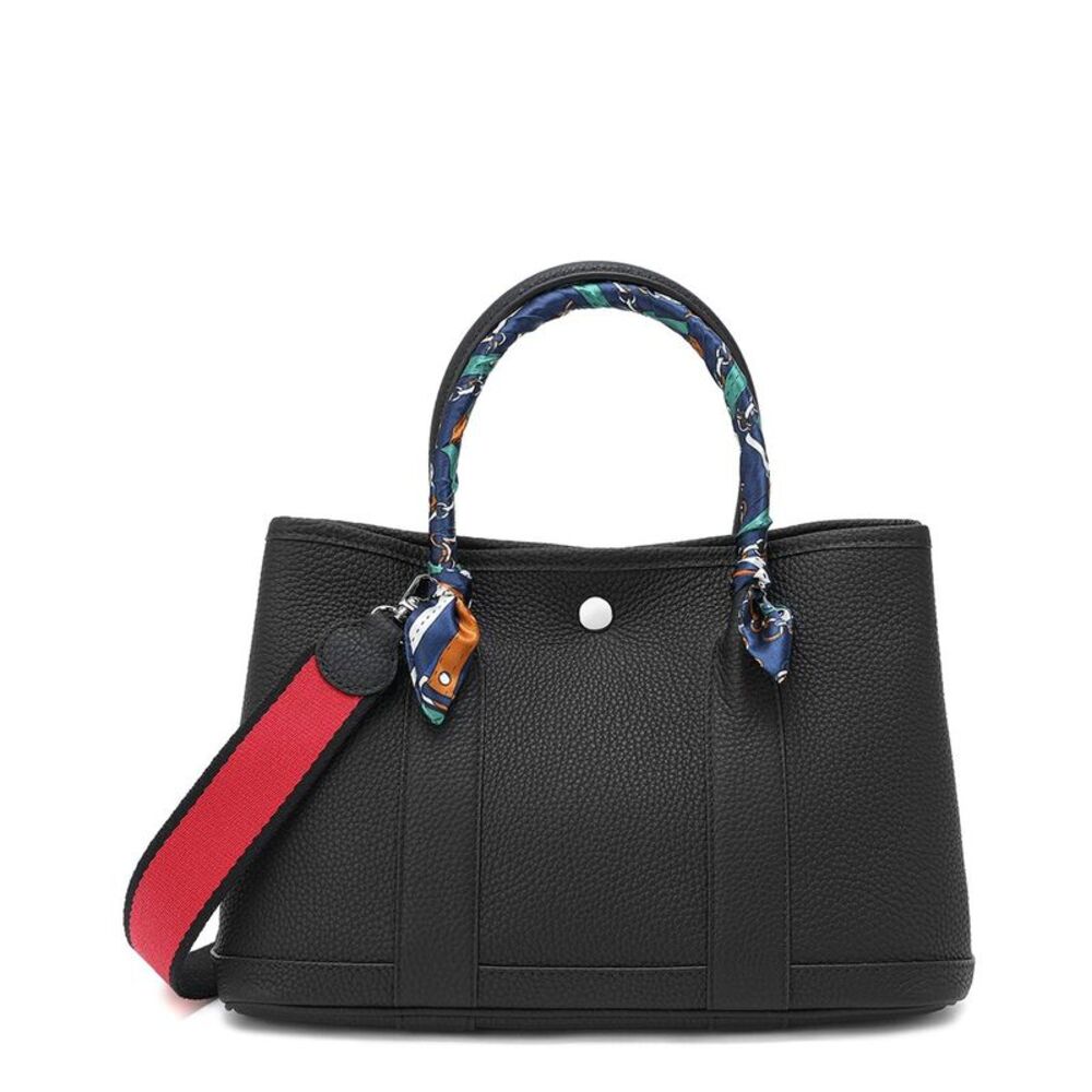 Tiffany & Fred Paris Fold-Over Smooth Leather Crossbody, Black